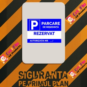 Indicator Pentru parcare de resedinta cu numar de autorizatie, Sticker autocolant - Img 2