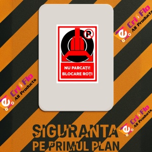Indicator Pentru parcare nu parcati blocare roti, Sticker autocolant - Img 2