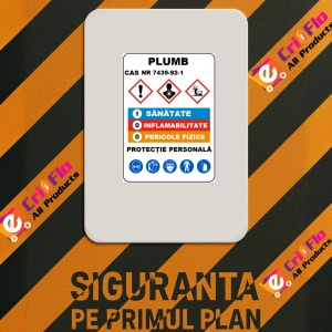 Indicator Pentru plumb cas numar 7439-92-1, Sticker autocolant - Img 2