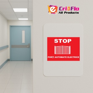 Indicator pentru porti automate electrice, Sticker autocolant - Img 4