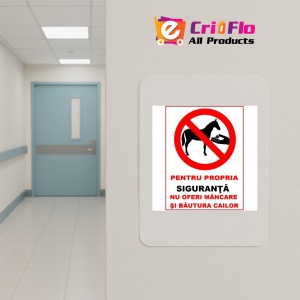 Indicator Pentru propria siguranta nu oferi mancare si bautura cailor, Sticker autocolant - Img 4