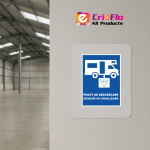 Indicator Pentru rulote punct de descarcare deseuri in canalizare, Sticker autocolant - Img 3