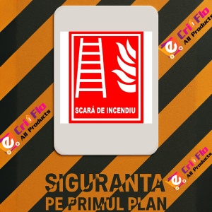 Indicator Pentru scara de incendiu, Sticker autocolant - Img 2
