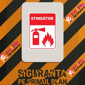 Indicator pentru stingator, Sticker autocolant - Img 2