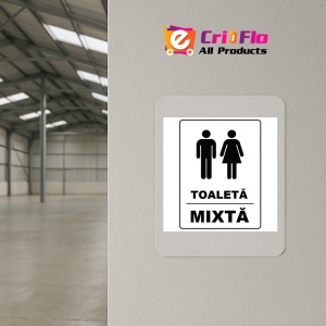 Indicator Pentru toaleta mixta, Sticker autocolant - Img 3