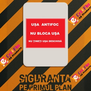 Indicator Pentru usa antifoc, Sticker autocolant - Img 2