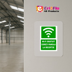 Indicator Pentru wi-fi gratuit cereti parola la receptie, Sticker autocolant - Img 3