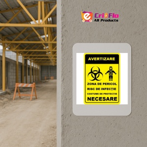 Indicator Pentru zona de pericol risc de infectie, Sticker autocolant - Img 5