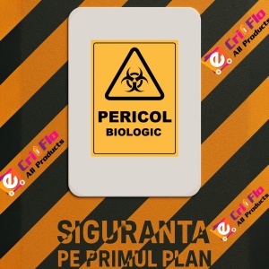 Indicator Pericol biologic, Sticker autocolant - Img 2