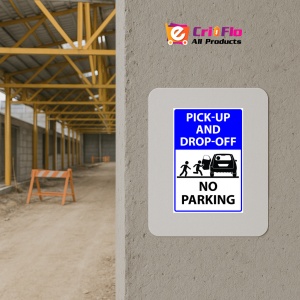 Indicator Pickup and drop-off no parking sign, Sticker autocolant - Img 5