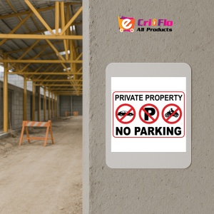 Indicator Private property no parking, Sticker autocolant - Img 5