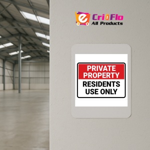 Indicator Private property residents use only, Sticker autocolant - Img 3