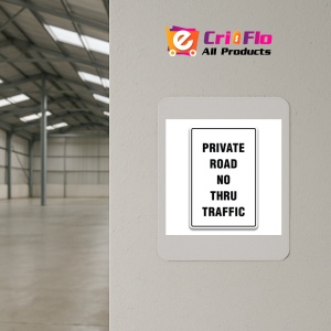 Indicator PRIVATE ROAD NO THRU TRAFFIC SIGN, Sticker autocolant - Img 4