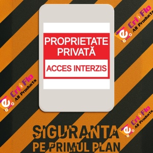 Indicator Proprietati private acces interzis, Sticker autocolant - Img 2