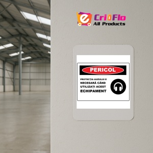 Indicator Protectia auzului e necesara cand utilizati acest echipament, Sticker autocolant - Img 3