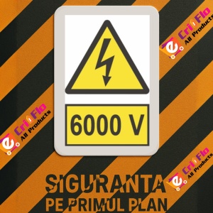 Indicator protectia muncii 6000V, Sticker autocolant - Img 3