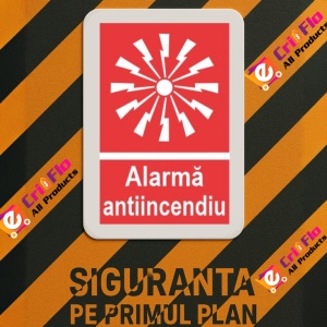 Indicator protectia muncii alarma antiincendii, Sticker autocolant - Img 3