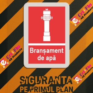 Indicator protectia muncii bransament de apa, Sticker autocolant - Img 3