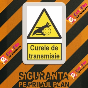 Indicator protectia muncii curele de transmisie, Sticker autocolant - Img 3