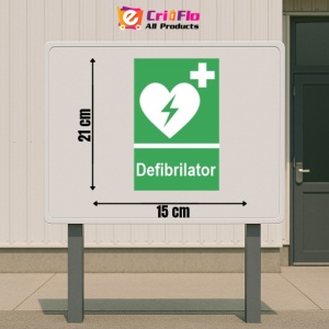 Indicator protectia muncii defibrilator, Sticker autocolant - Img 2