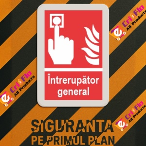 Indicator protectia muncii intrerupator general, Sticker autocolant - Img 3