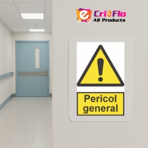 Indicator protectia muncii pericol general, Sticker autocolant - Img 5