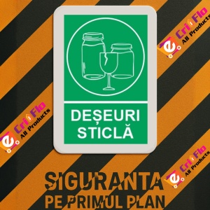 Indicator protectia muncii reciclare deseuri sticla 1, Sticker autocolant - Img 3