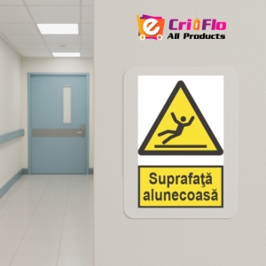 Indicator protectia muncii suprafata alunecoasa, Sticker autocolant - Img 5