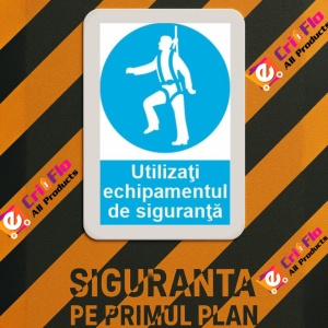 Indicator protectia muncii utilizarea echipamentului obligatorie, Sticker autocolant - Img 3