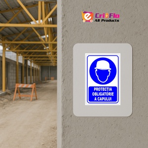 Indicator Protectia obligatorie a capului, Sticker autocolant - Img 5