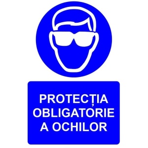 Indicator Protectia obligatorie a ochilor indicator de obligativitate, Sticker autocolant