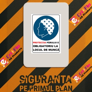 Indicator Protectia parului e obligatoriu, Sticker autocolant - Img 2