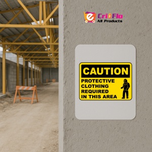Indicator Protective Clothing Required Sign, Sticker autocolant - Img 5