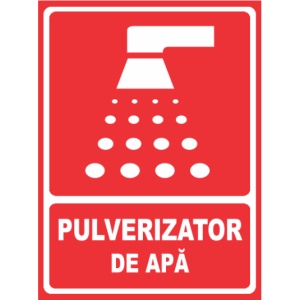 Indicator Pulverizator de apa, Sticker autocolant