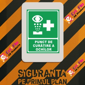 Indicator Punct de curatire a ochilor, Sticker autocolant - Img 3