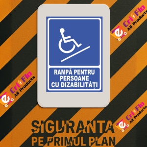 Indicator Rampa pentru persoane cu dizabilitati, Sticker autocolant - Img 3