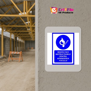 Indicator Respectati instructiunile pentru aprinderea focului, Sticker autocolant - Img 5