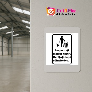 Indicator Respectati mediul curata dupa caine, Sticker autocolant - Img 3