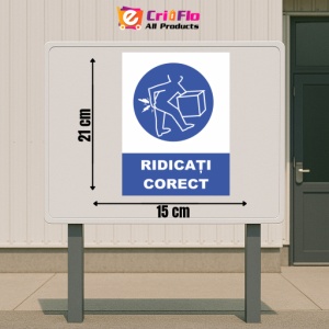 Indicator Ridicati corect, Sticker autocolant - Img 2