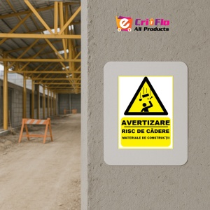 Indicator Risc de cadere materiale de constructii, Sticker autocolant - Img 5