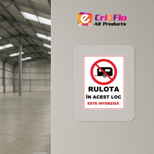 Indicator Rulota in acest loc este interzisa, Sticker autocolant - Img 3