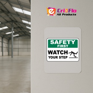 Indicator Safety First Watch Your Step Sign, Sticker autocolant - Img 3
