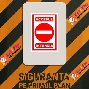 Indicator Semn accesul interzis, Sticker autocolant - Img 3
