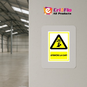 Indicator Semn atentie la cap, Sticker autocolant - Img 4
