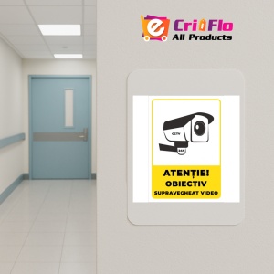 Indicator Semn cctv video, Sticker autocolant - Img 5