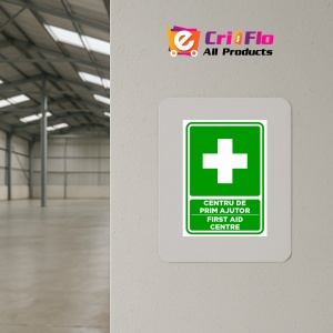 Indicator Semn centru de prim ajutor first aid centre, Sticker autocolant - Img 4