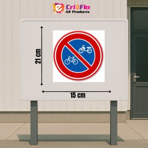 Indicator Semn de circulatie interzicere biciclete si mopedelor, Sticker autocolant - Img 2
