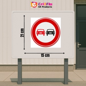 Indicator Semn de circulatie interzis depasire, Sticker autocolant - Img 2