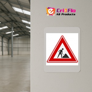 Indicator Semn de circulatie lucrari, Sticker autocolant - Img 4