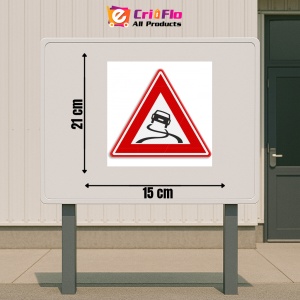 Indicator Semn de circulatie pentru drum alunecos, Sticker autocolant - Img 2